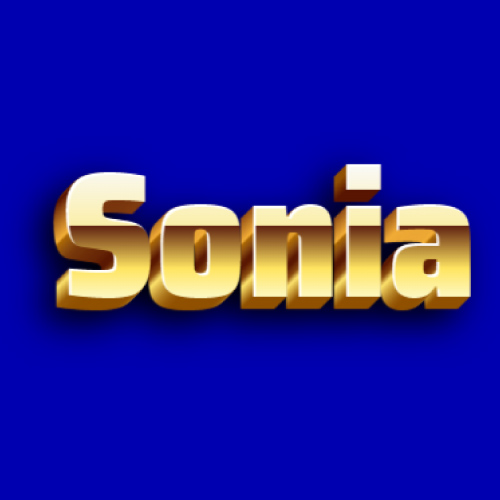 Sonia Name Dp - golden text