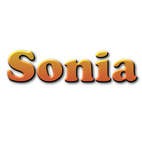 Sonia Name Dp - gradient text image
