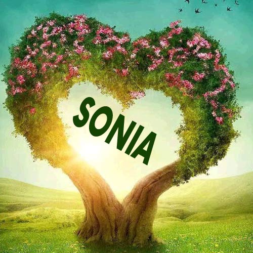 Sonia Name Dp - heart tree