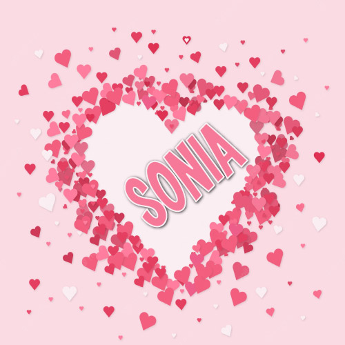 Sonia Name Dp - small hearts photo