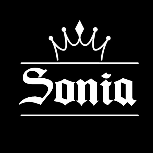 Sonia Name Dp - white outline crown