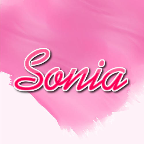 Sonia Name Dp - pink 3d text