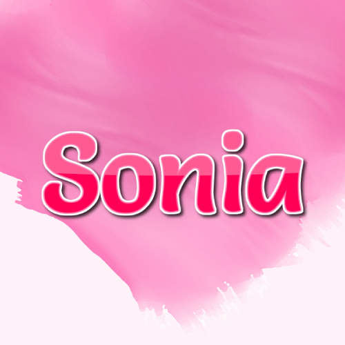 Sonia Name Dp - pink text 3d