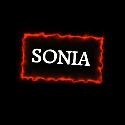 Sonia Name Dp - red box