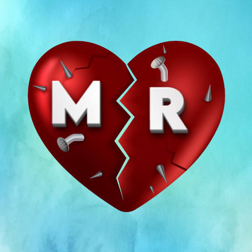 M R Image - 3d broken heart