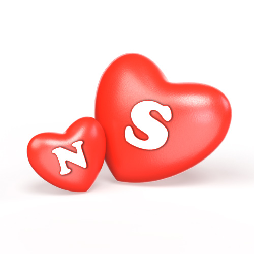 N S Picture - 3d hearts