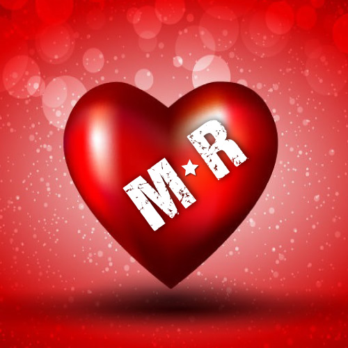 M R Love Image - 3d red heart shining background