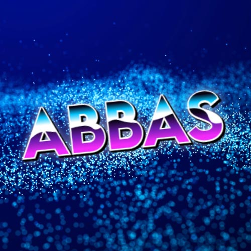 Abbas Name Pic - glowing background 3d text