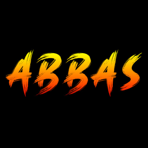 Abbas Name Photo - gradient 3d text
