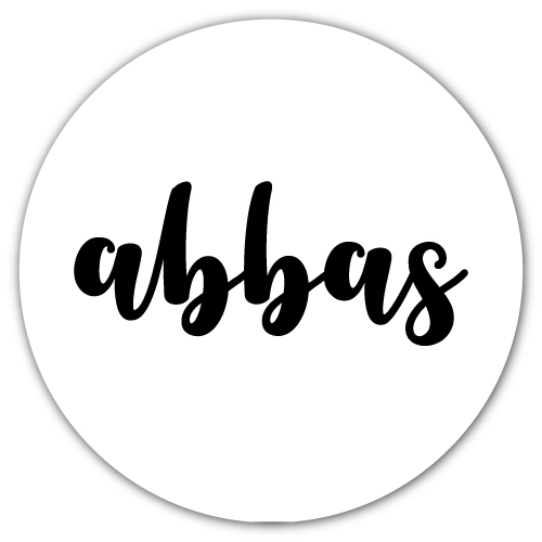 Abbas Name Photo - white circle