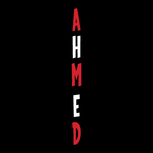 Ahmed Name Text - red white ahmed 