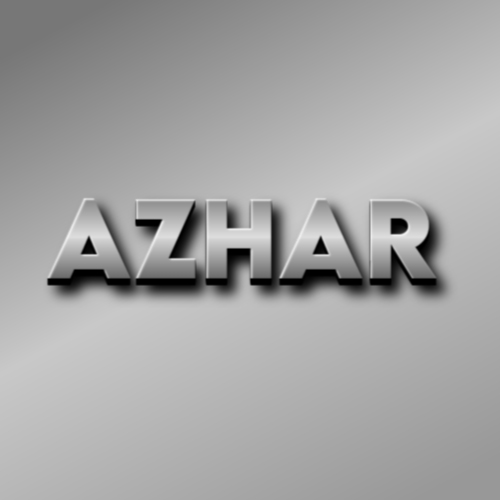 Azhar Name Dp - 3d text
