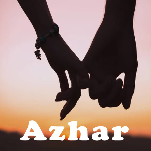 Azhar Name Image - couple hand to hand