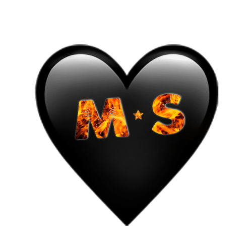 M S Pic - black heart