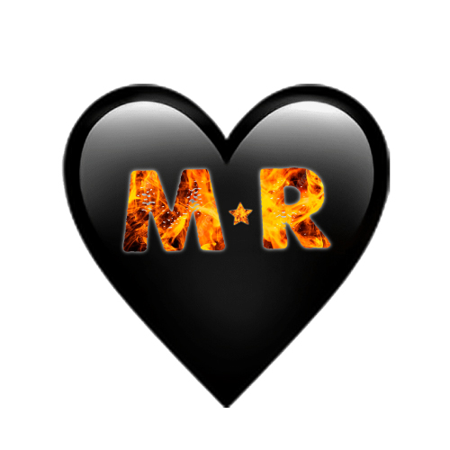 M R Picture - black heart