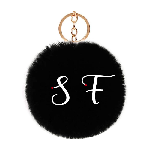S F Photo - black keychain
