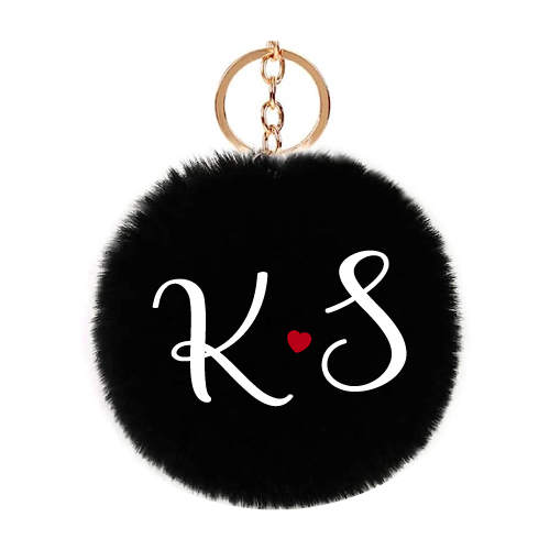 K S Picture - black keychain