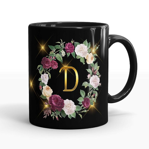 D Name Pic - black mug