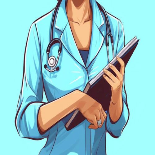 Doctor Dp for girl - blue background