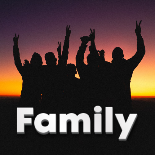 Photo For Family Group - white 3d text