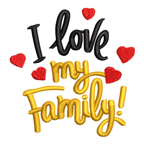 Photo For Family Group - i love black text red heart