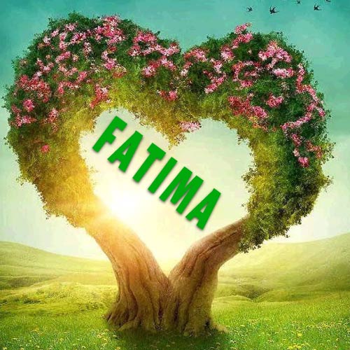 Fatima Name Image - heart shape tree