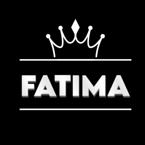 Fatima Name Image - outline crown 3d text