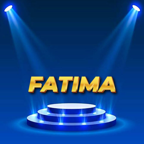 Fatima Name DP - shining background golden text