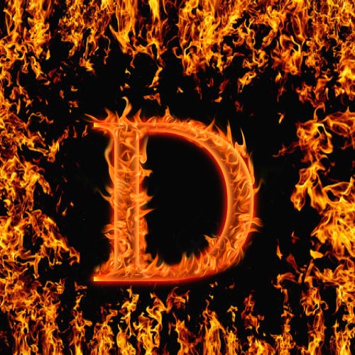 D Name Pic - fire background