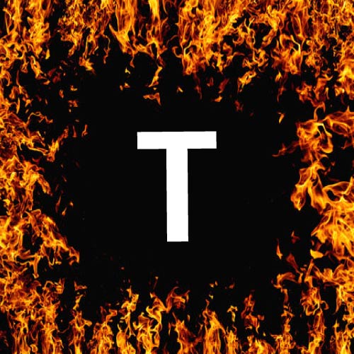 T Name Image - fire background