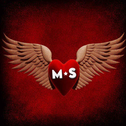 M S Picture - flying red heart