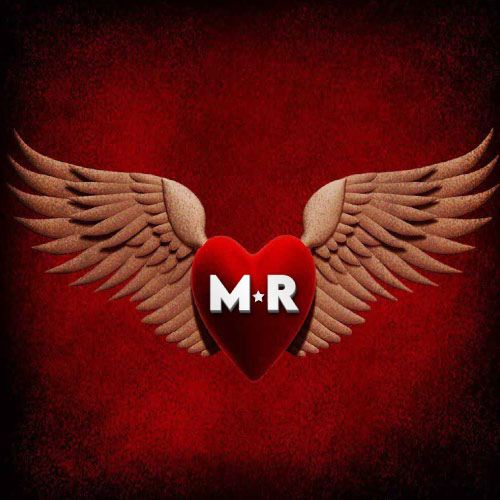 M R Love Image - flying red heart