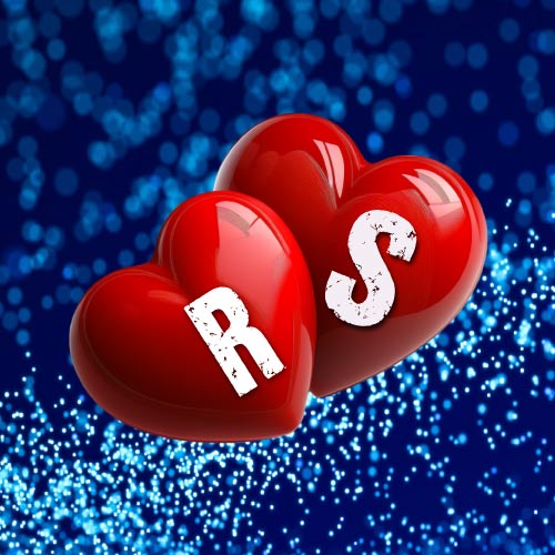 R S Name status - glowing background 3d heart
