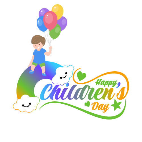 Happy Children Day Pic - boy hand balloon