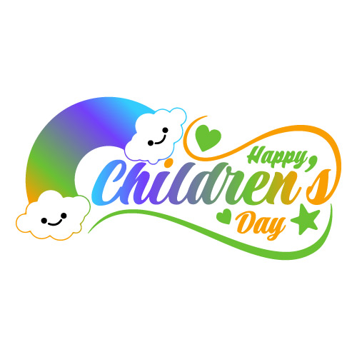 Happy Children Day Picture - gradient rainbow happy childrens day