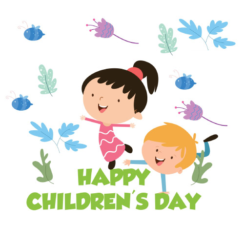 Happy Children Day Hd wallpaper - happy childrens day green text