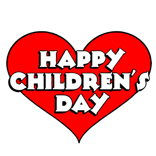 Happy Children Day Photo - happy childrens day text in heart