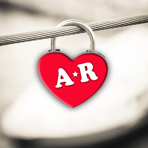 A R DP - heart shape lock