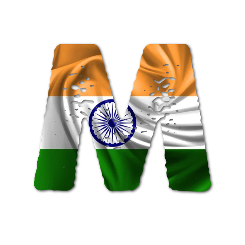 M Name Hd wallpaper - indian flag