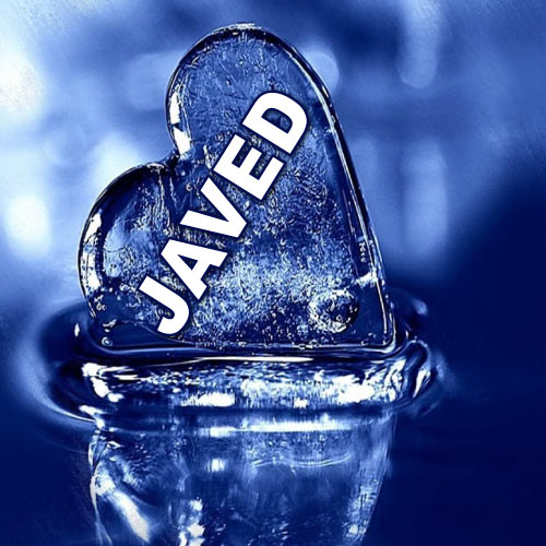 Javed Name Image - ice heart