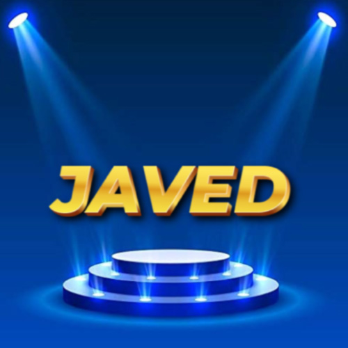 Javed Name Image - shining background 3d text