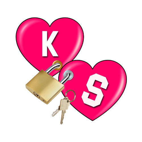 K S Pic - lock two hearts