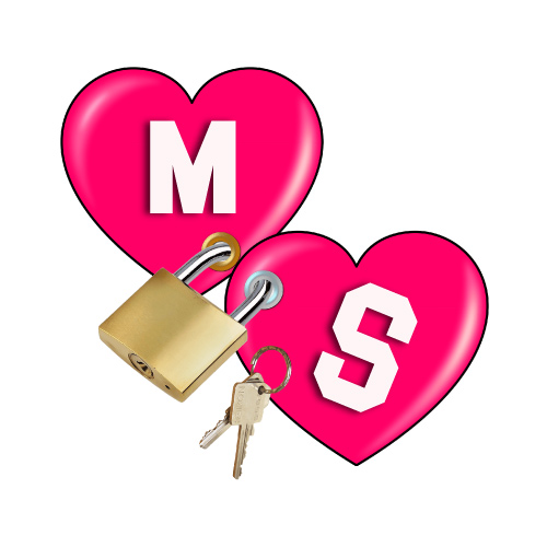 M S pic - lock two hearts