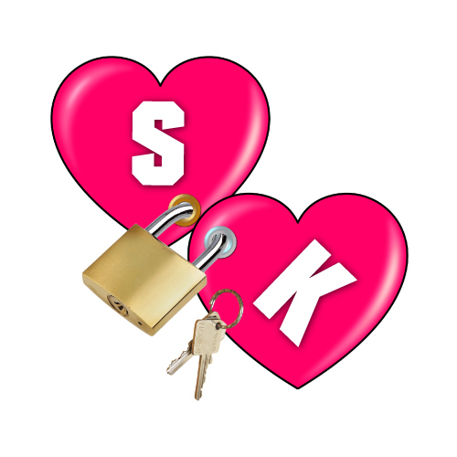 SK Love Image - lock two hearts