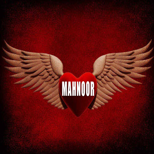 Mahnoor Girl Name - flying red heart