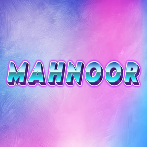 Mahnoor Name Letter Hd - gradient glowing 3d text