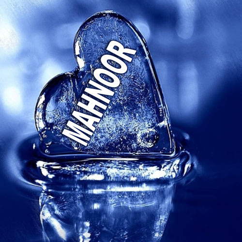 Mahnoor Name Picture - ice heart