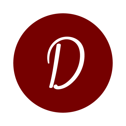 D Name Picture - maroon circle 