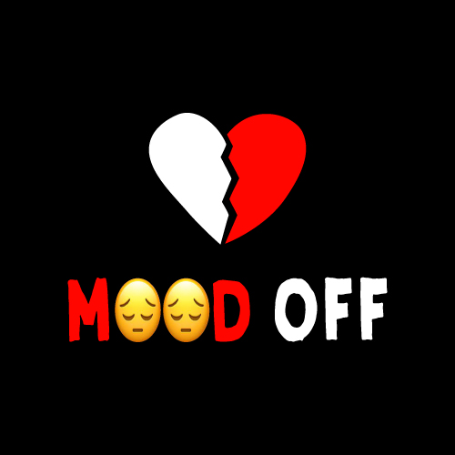 Mood Off Image - red white broken heart