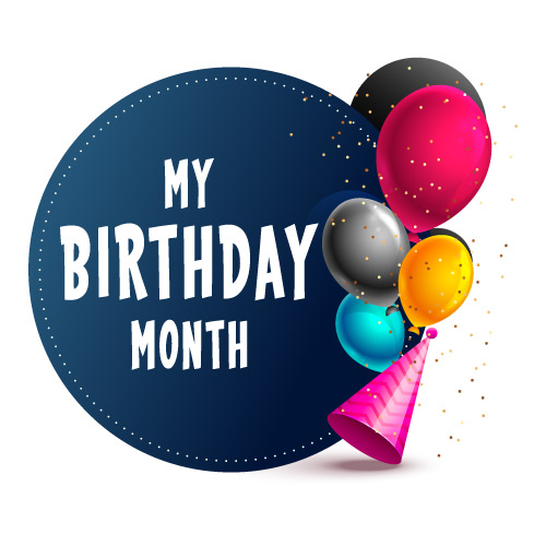 My Birthday Month Picture - balloon with birthday cap